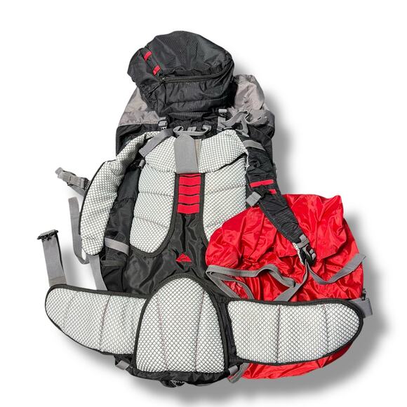 Ozark Trail 45L Montpelier Hiking Travel Backpack Hydration Compatible Black Red - Picture 2 of 12